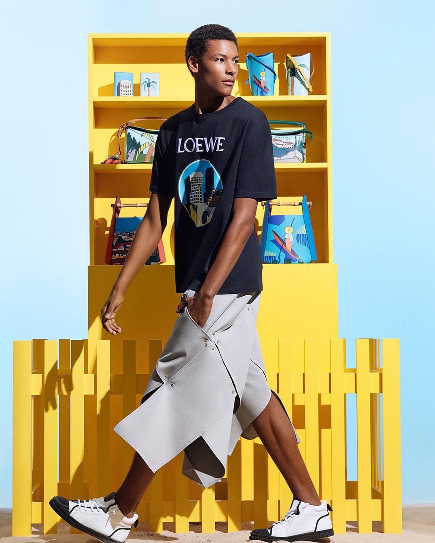 Jason (@jason_frncs) for Loewe's Ken Price capsule collection. Creative direction by Jonathan Anderson and M/M (Paris), photography by Craig McDean, styling by Benjamin Bruno, hair by Anthony Turner, makeup by Lynsey Alexander and casting by Ashley Brokaw.
