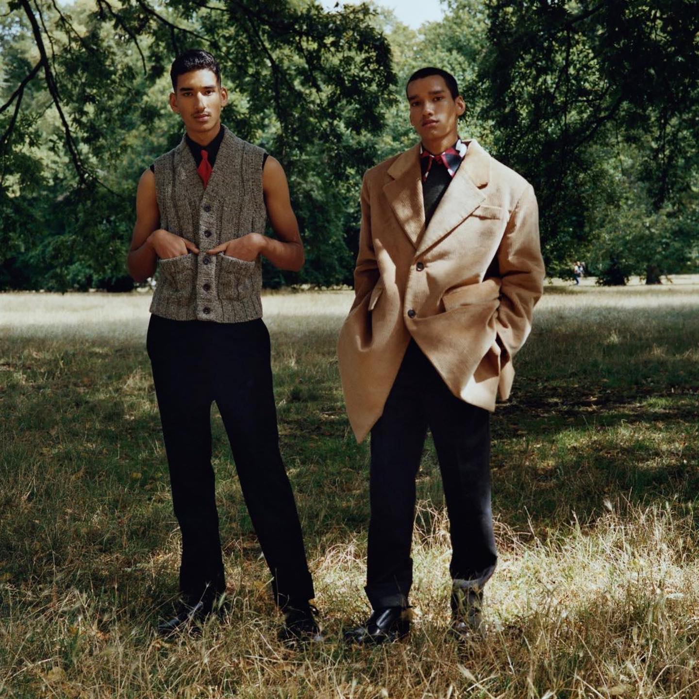 Ibraheem (@meeharbillewoh) for How To Spend It. Photography by Laurence Ellis, styling by Julian Ganio, hair by Kota Suizu and casting by Troy Fearn.
