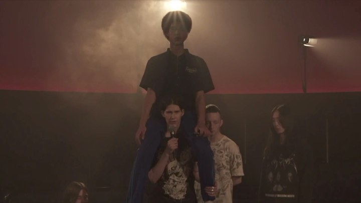 Anne Imhof & Eliza Douglas performance and music video with Kwaku, Bruno, Daniel B, Henning S, Jakob E and June. Screened at reference festival.