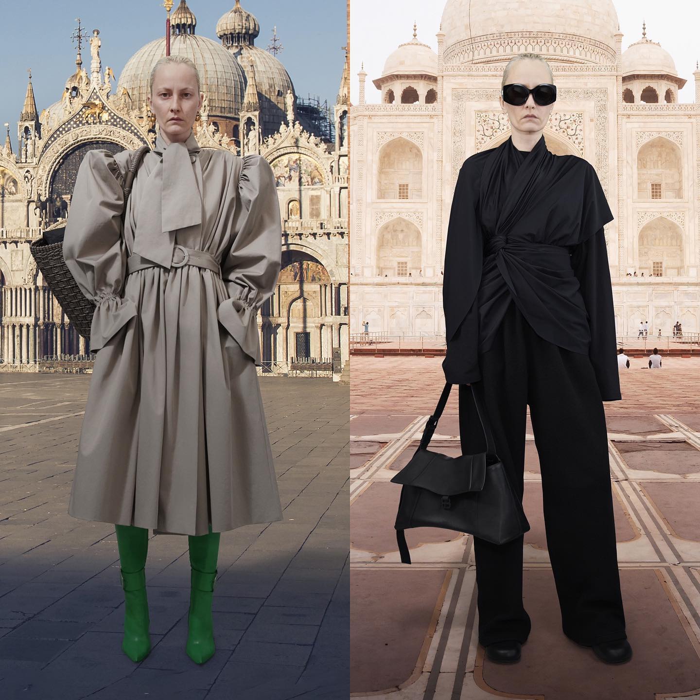 Stephanie for Balenciaga Winter 21. Photography by Patrick Welde, hair by Holli Smith, makeup by Inge Grognard.