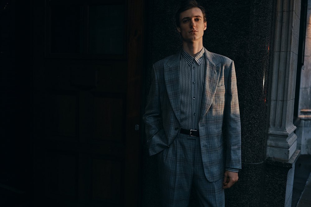 Tommaso for Mr Porter x Armani. Photography by Paul McLean, Styling by Olie Arnold, grooming by Tyler Johnston, art direction by Samuel McWilliams, casting by Giorgio Tsintoukidis-Dirkx.