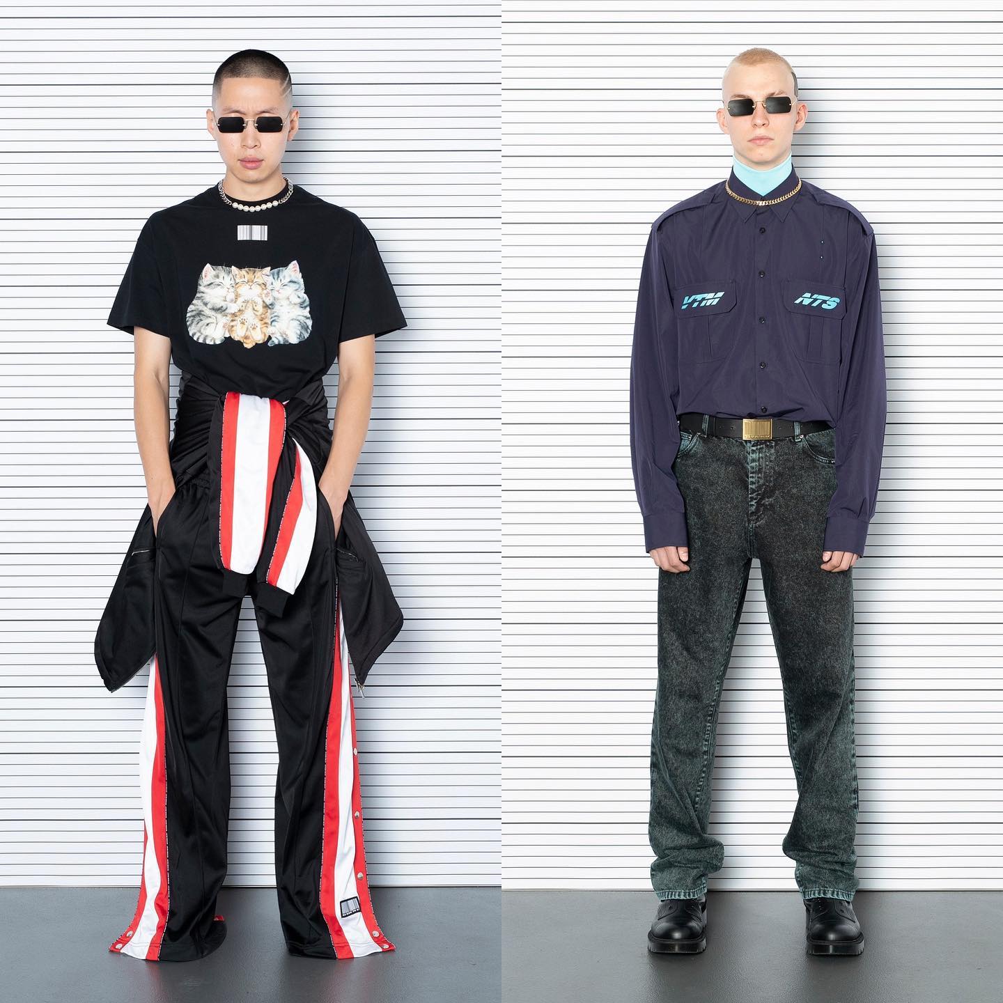 One (@leelatiin ) and Kalle (@kalleantonlund ) for VTMNTS SS22 photographed by Gio Staiano.