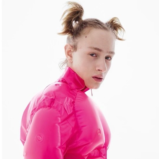 Oskar (@tai2un ) for System magazine photographed by Willy Vanderperre, styling by Olivier Rizzo, hair by Louis Ghewy, makeup by Kathinka Gernant.