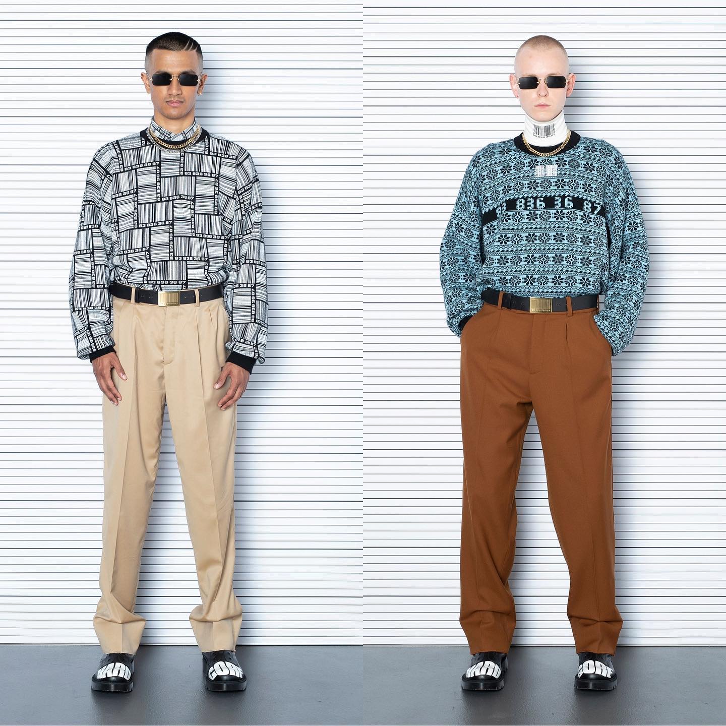 Vinushaan (@qvqyz ) and Marius R (@kernenergieworldwide ) for VTMNTS SS22 photographed by Gio Staiano.