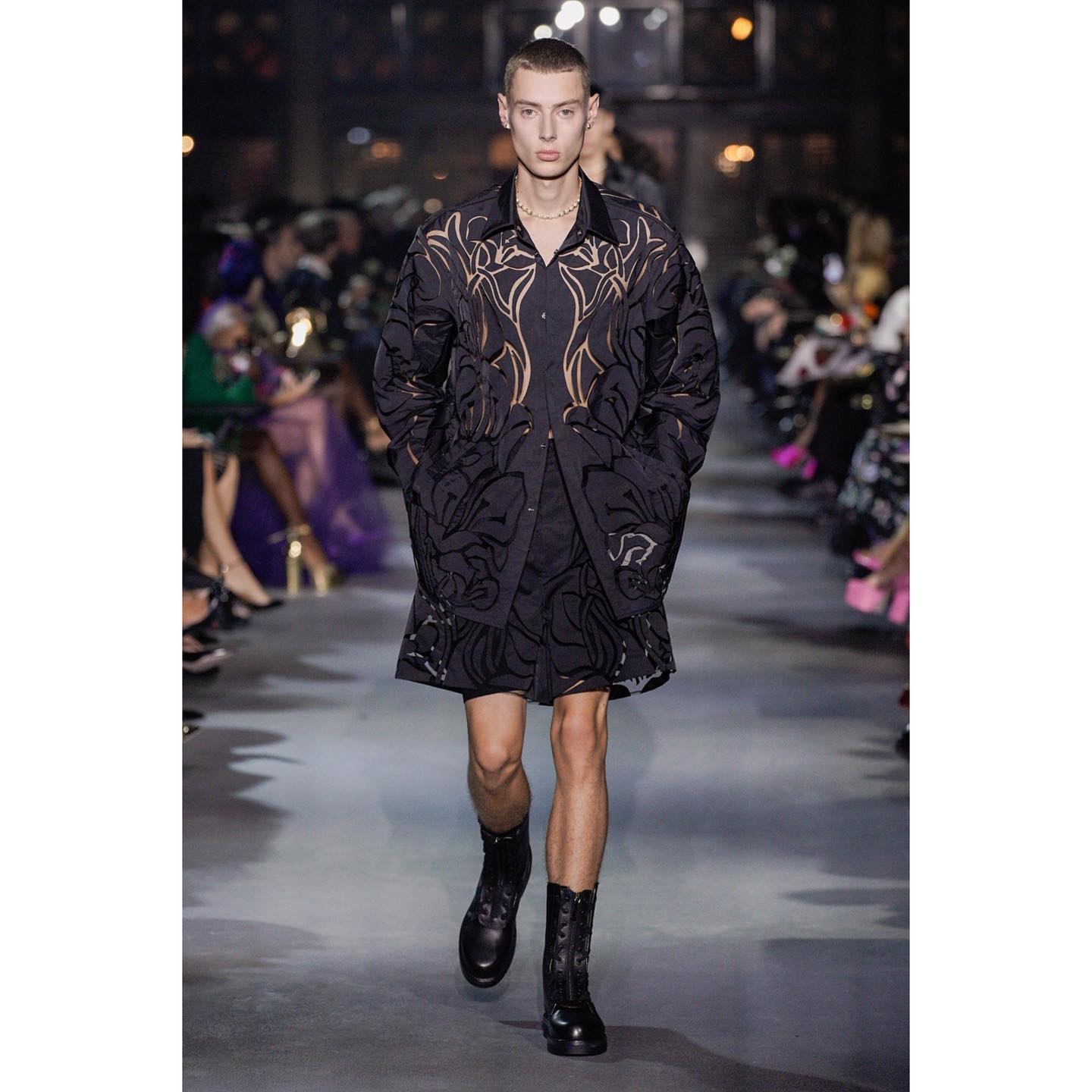 Callum (@callumheslop ) for Valentino SS22. Styling by Joe McKenna, hair by Guido Palau, make-up by Pat McGrath. Casting by AAMØ Casting.