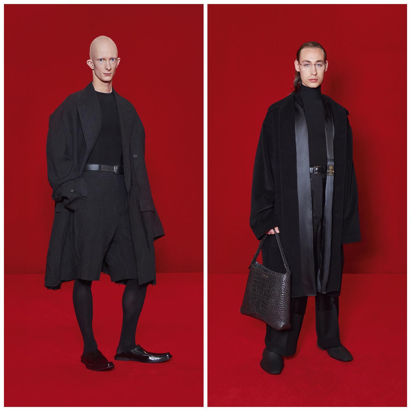 Hansi (@hnsnkls ) and Daniel B (@defnotdaniel ) for Balenciaga Summer 22 by Demna Gvasalia. Hair by Holli Smith, make-up by Inge Grognard.