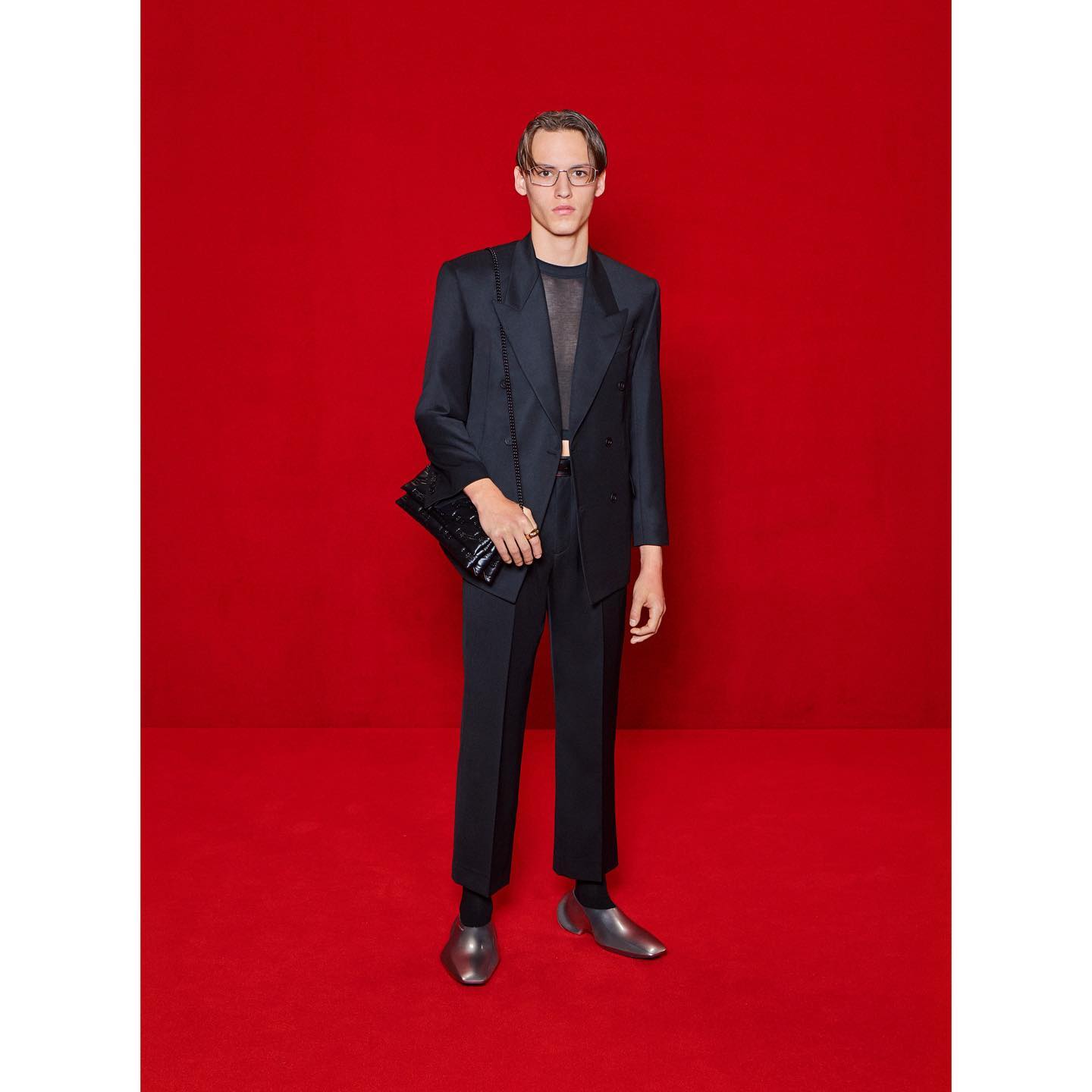 Wulfran (@wulfranmerly ) debut for Balenciaga Summer 22 by Demna Gvasalia. Hair by Holli Smith, make-up by Inge Grognard.