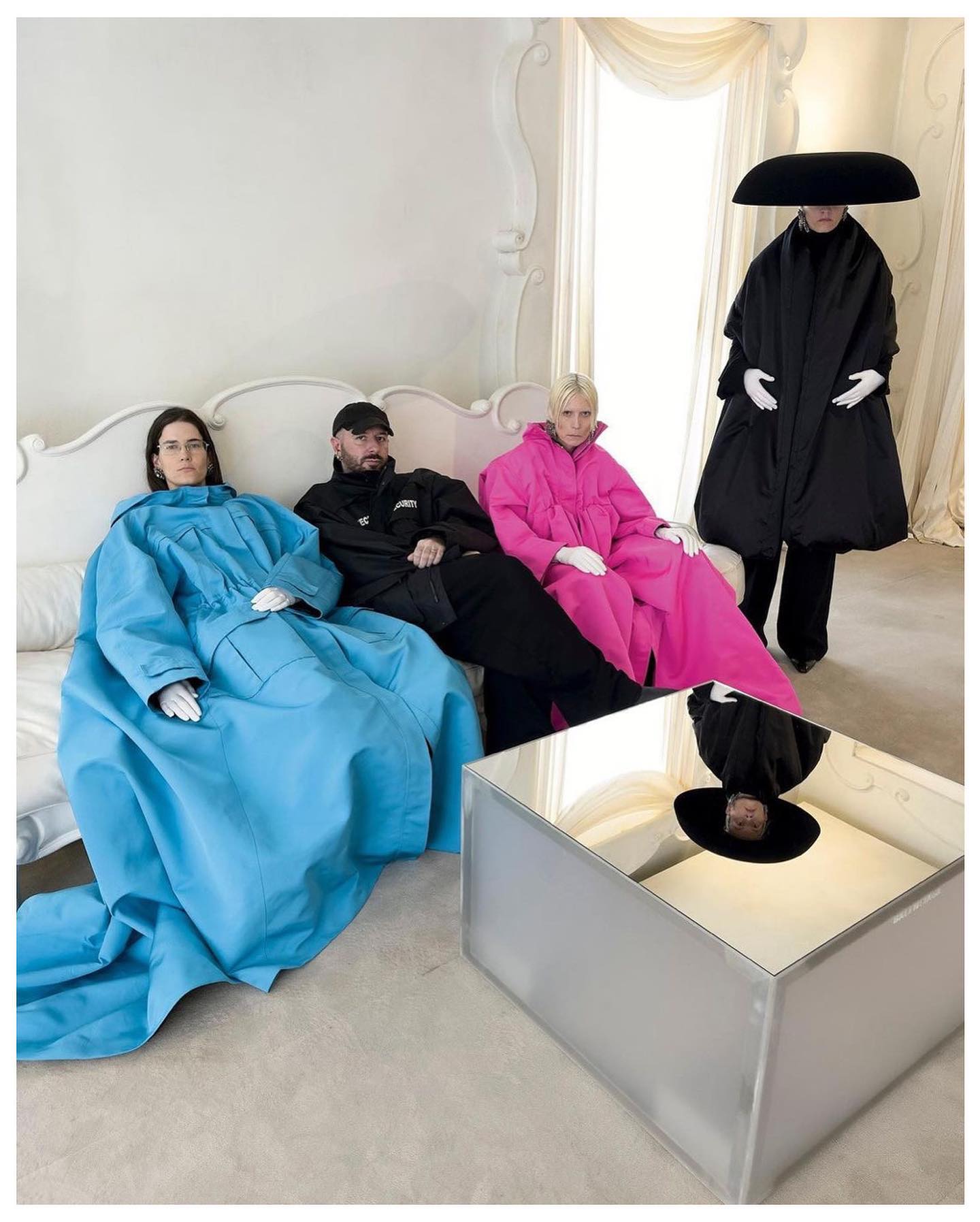 Eliza (@elizad0uglas ) Stephanie (@svainly ) and Minttu (@superminttu ) for Vanity Fair Magazine Balenciaga Couture Special. Photography by Juergen Teller, styling by Jan-Michael Quammie.