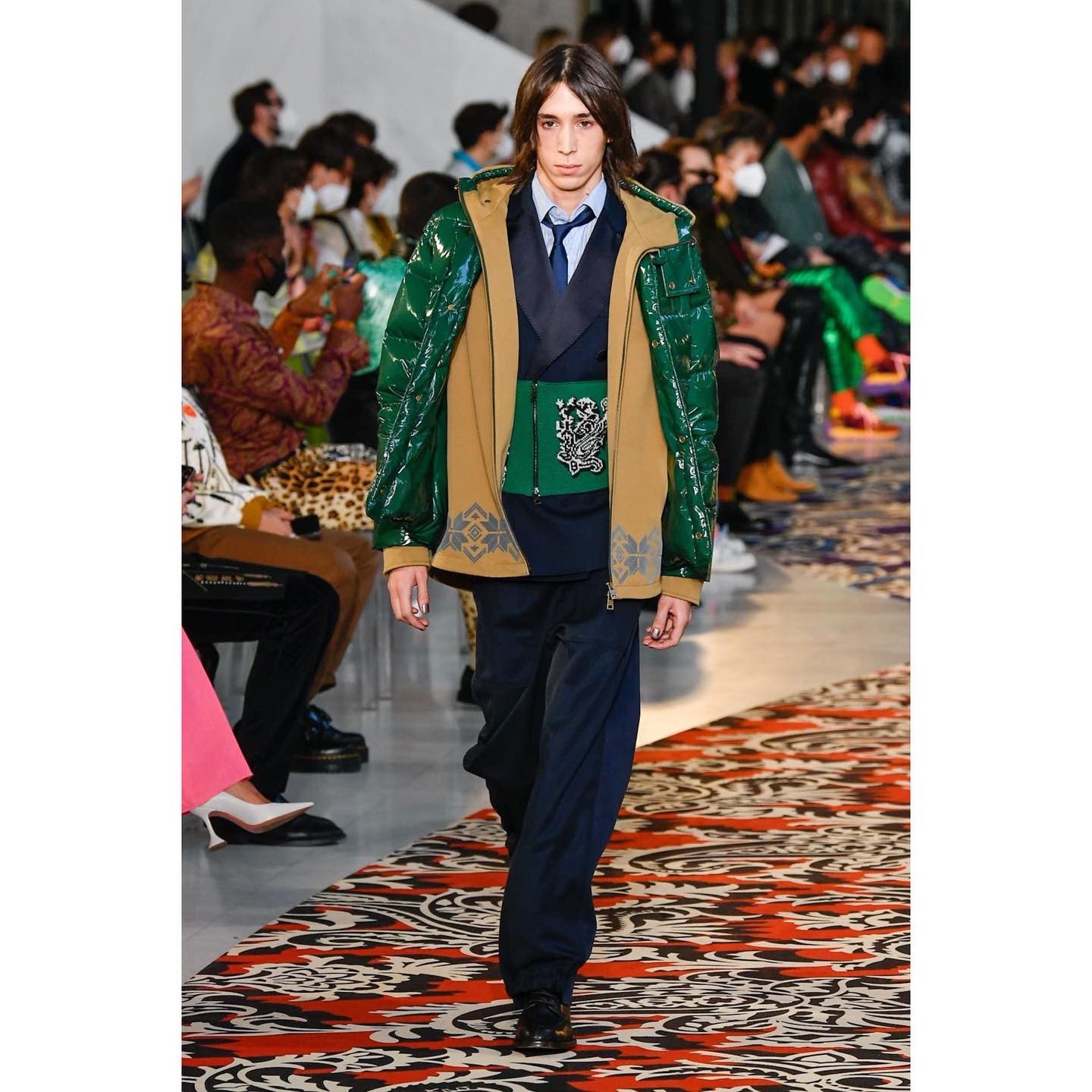 Willy (@willyjordanpardo ) for Etro AW22. Styling by Giovanni Dario Laudicina, hair by Louis Ghewy, make-up by Karin Westerlund. Casting by Piotr Chamier.