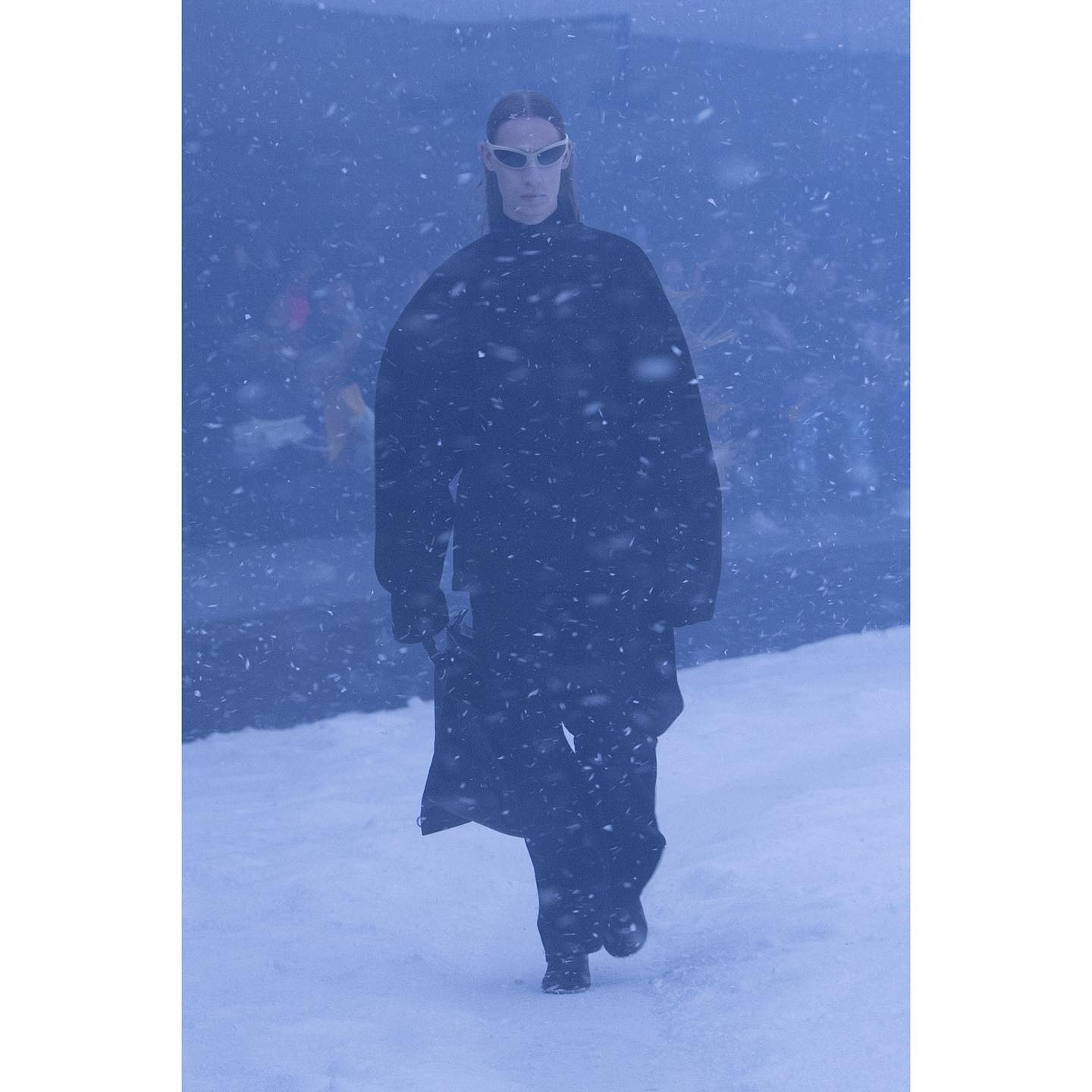 Daniel B (@defnotdaniel ) for Balenciaga Winter 22. Hair by Gary Gill, make-up by Inge Grognard, architecture by sub, music by Bfrnd.