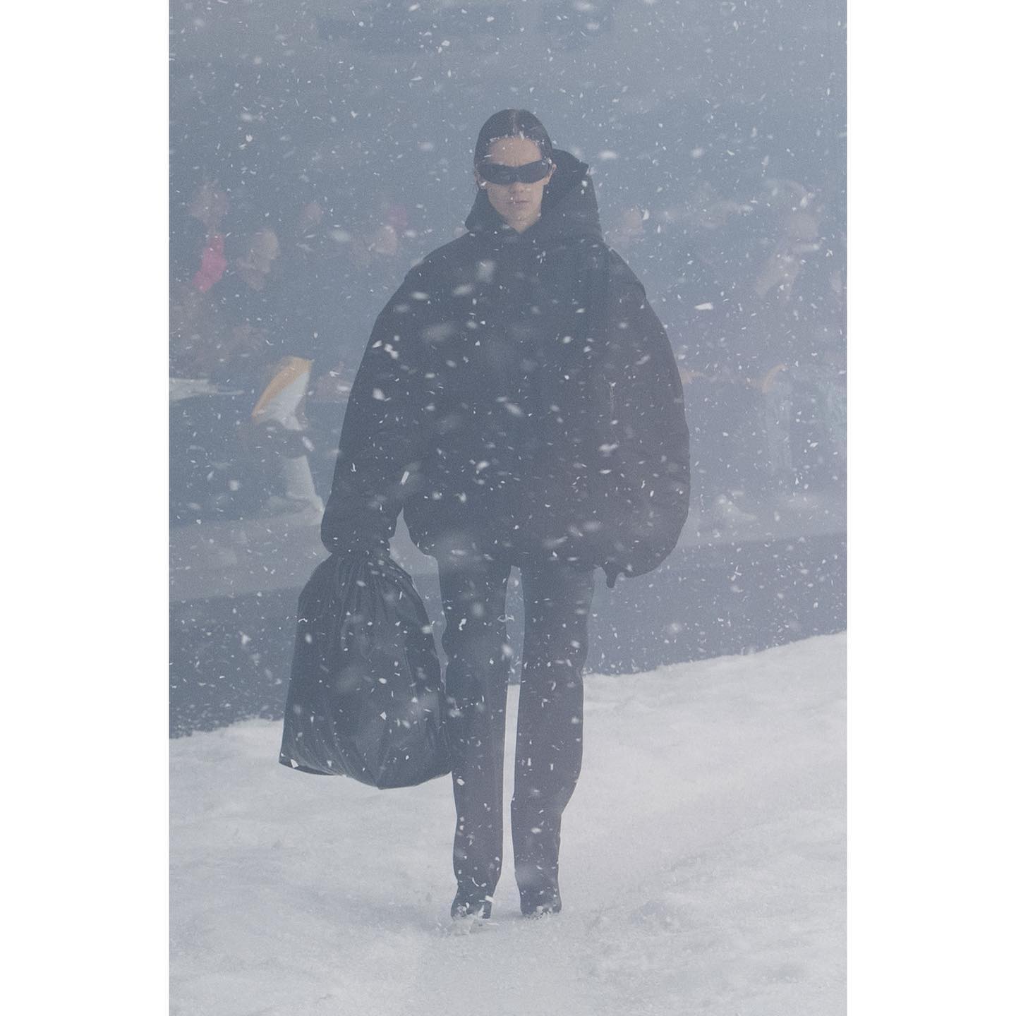 Yuri E (@yuriescaped ) for Balenciaga Winter 22. Hair by Gary Gill, make-up by Inge Grognard, architecture by sub, music by Bfrnd.