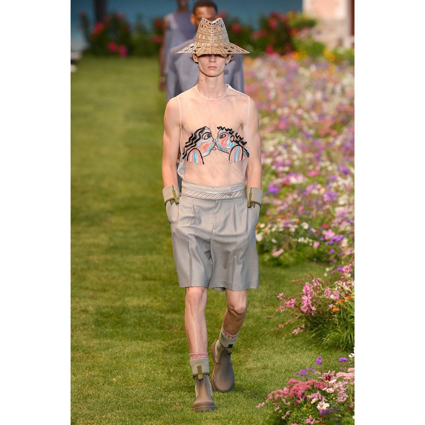 Bojan (@bojan.ronsijn ) debut for Dior SS23. Styling by Melanie Ward, hair by Guido Palau, make up by Peter Philips, casting by Shelley Durkan.