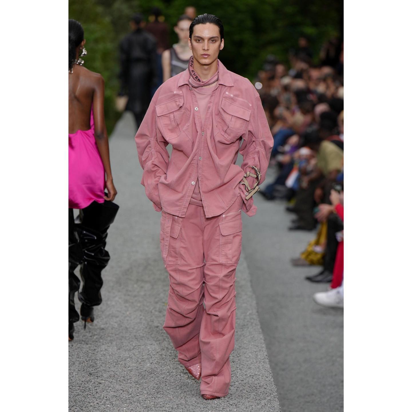 Dries (@dries.haseldonckx ) for Y/Project SS23. Styling by Robbie Spencer, hair by Ramona Eschbach, make up by Inge Grognard, casting by Establishment.