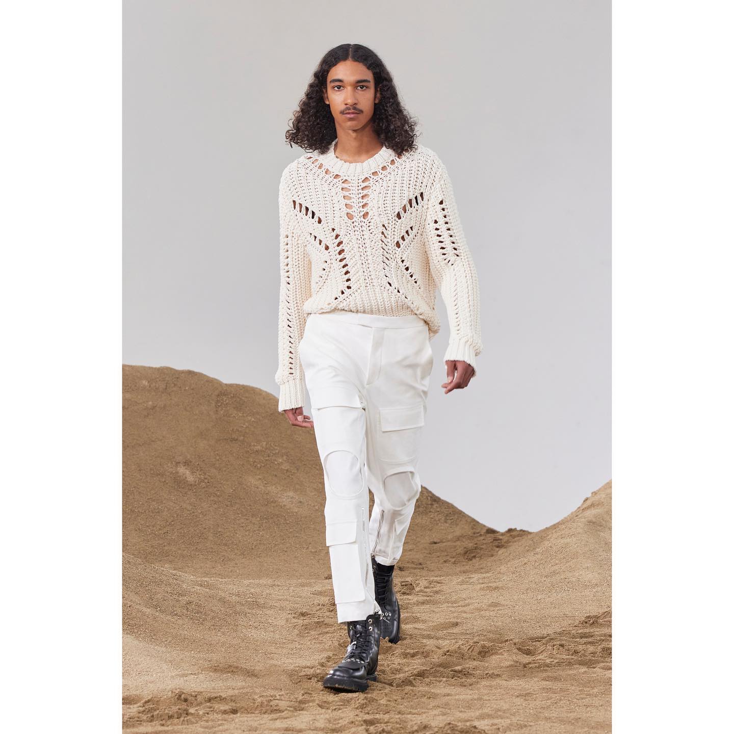 Elijah R (@elijah.rhode ) for Neil Barrett SS23.