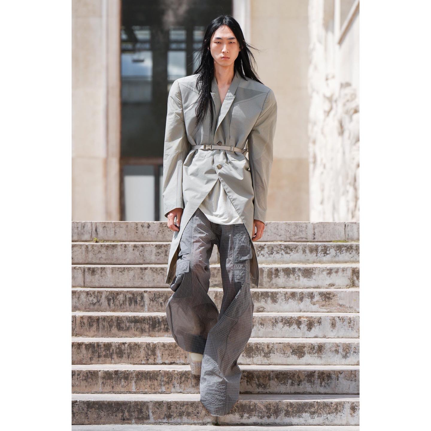 Han Ji (@hannxji ) for Rick Owens SS23, casting by AMC casting.
