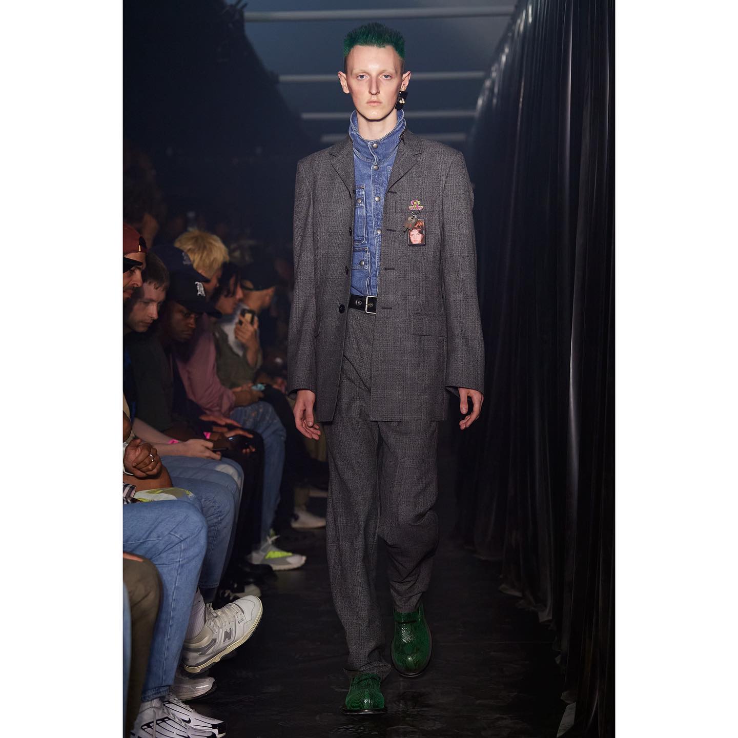 Jacob A (@ughbeauc ) debut for Martine Rose SS23. Styling by Tamara Rothstein, hair by Gary Gil, make up by Marina Belfon-Rose, casting by Isabel Bush.