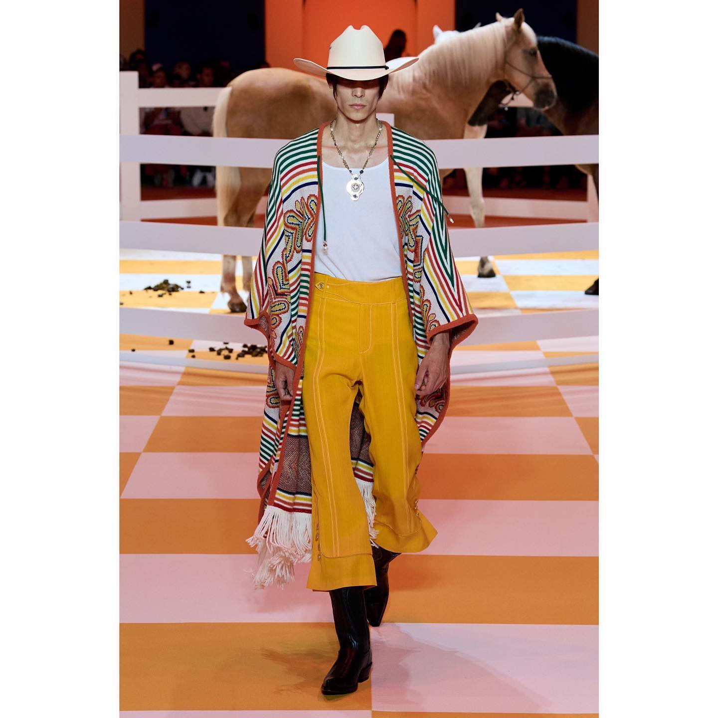 Moritz (@motho__ ) for Casablanca SS23. Styling by Helena Tejedor, hair by Ilham Mestour, make up by Naima Bremer, casting by Rachel Chandler.