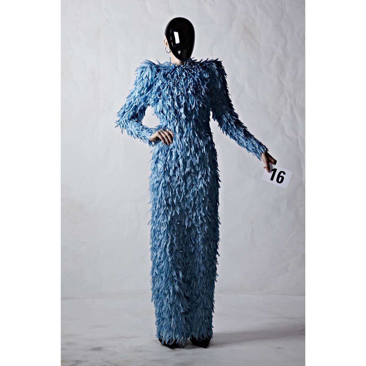 Stephanie (@svainly ) for Balenciaga Fall 2022 Couture, hair by Gary Gill, make up by Inge Grognard.