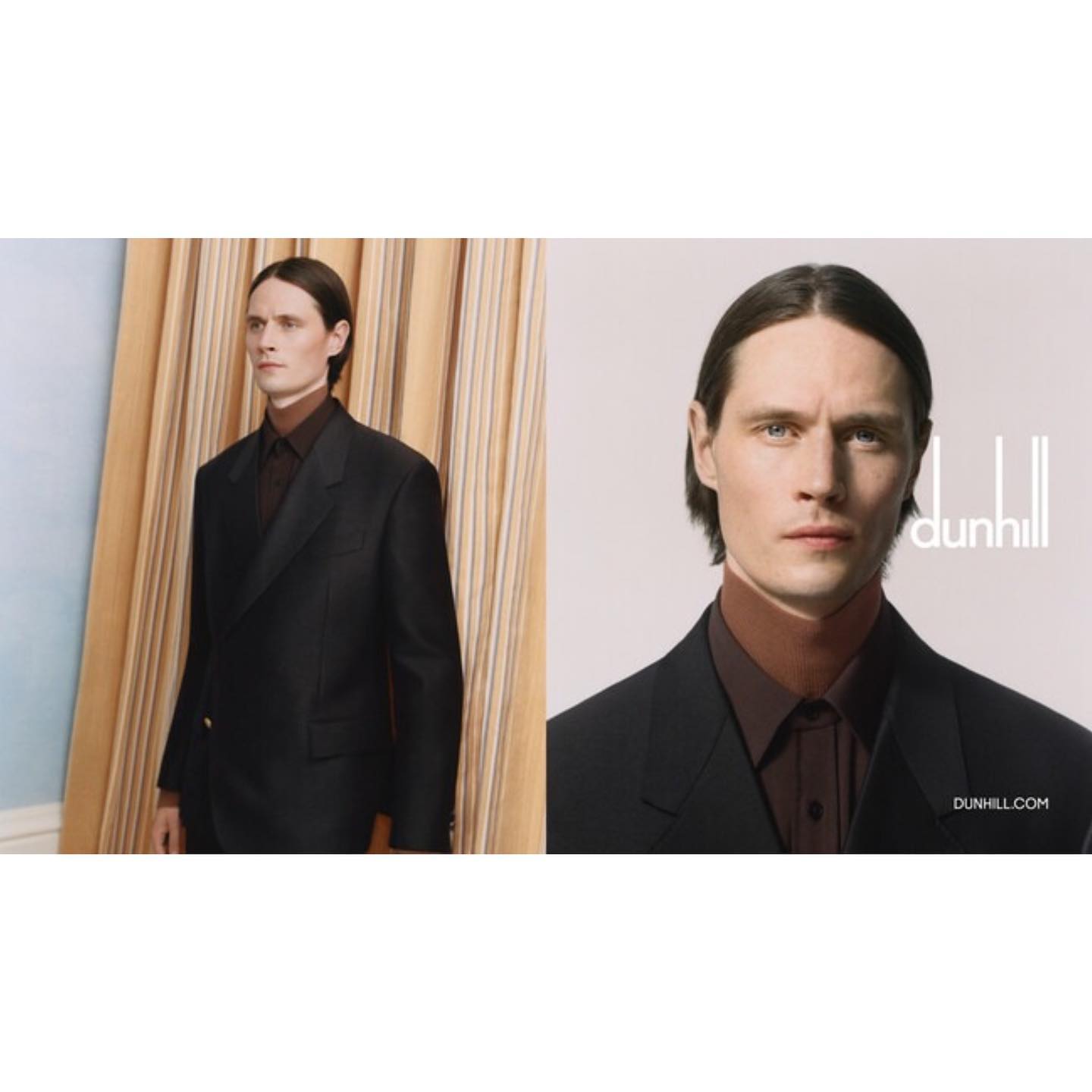 Andrew W (@andreww_bambi ) for Dunhill AW22 Campaign. Photography by Scott Gallagher, styling by Tony Cook, grooming by Matt Mulhall, casting by AMC casting.