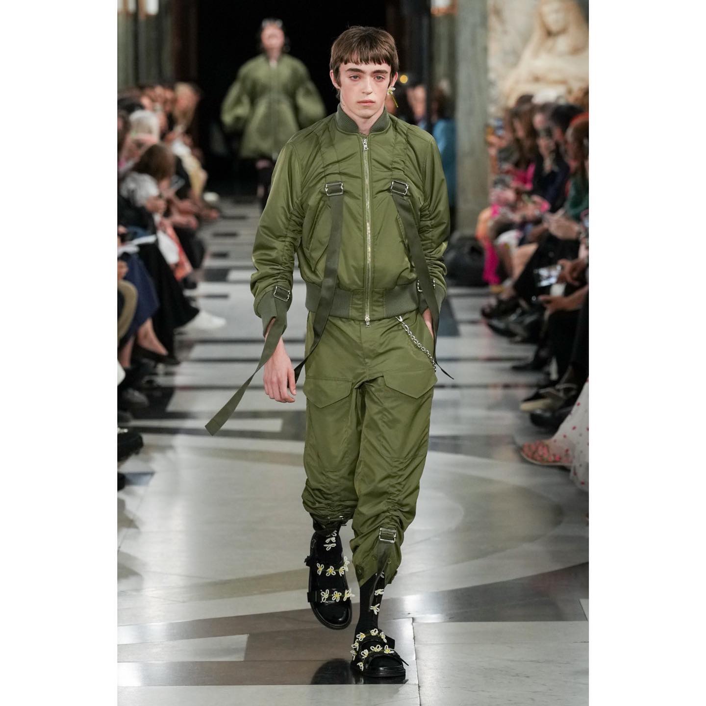 Emil (@3mil01 ) debut for Simone Rocha SS23. Styling by Robbie Spencer, casting by Samuel Ellis for DM casting.