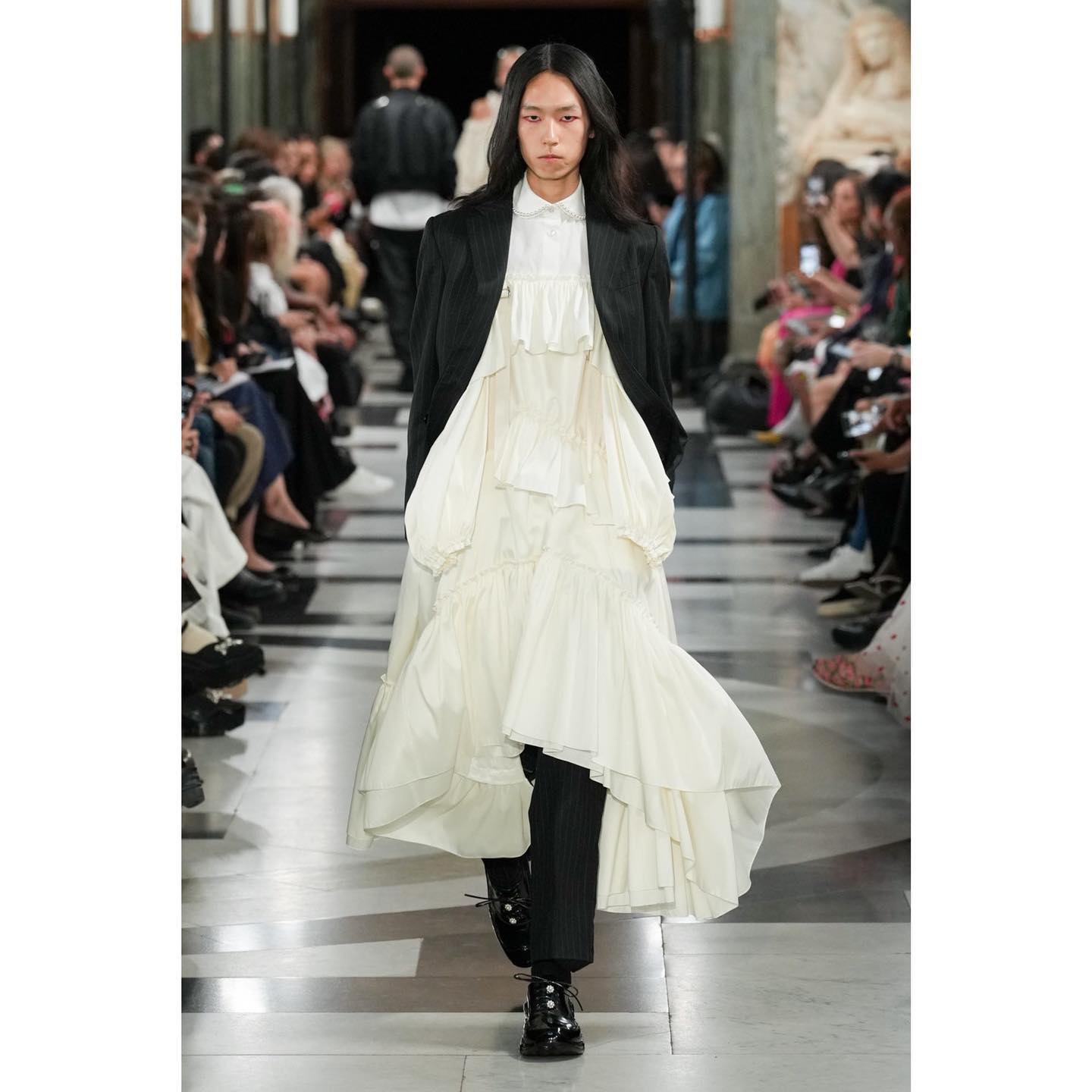 Gyu (@kg_hyun ) for Simone Rocha SS23. Styling by Robbie Spencer, casting by Samuel Ellis for DM casting.