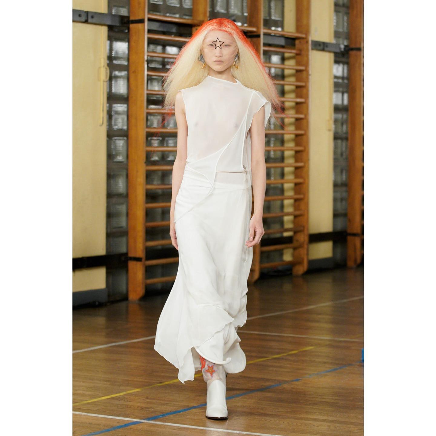 Aoi (@aoi712 ) for Kiko Kostadinov SS23. Styling by Imruh Asha, casting by Arqa.