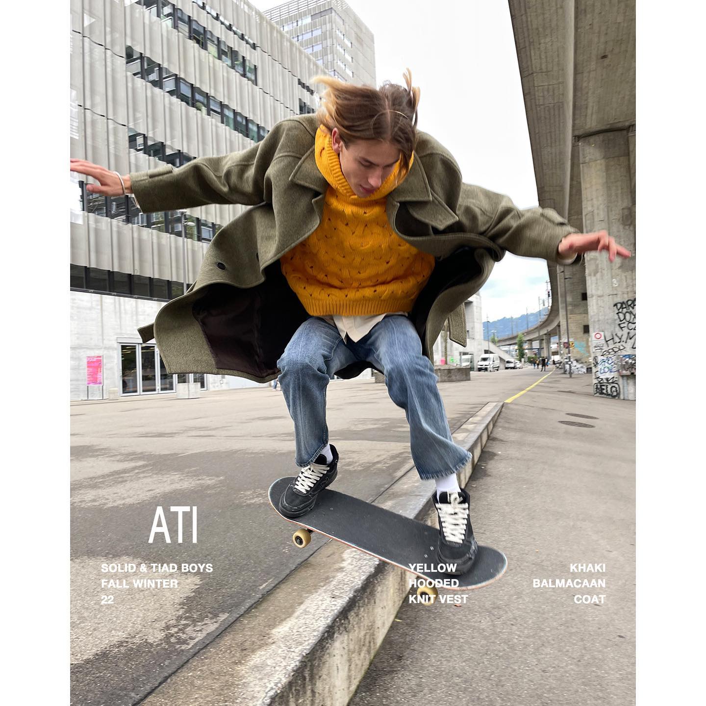 Ati (@atioppelt ), Gyu (@kg_hyun ), York (@york.jun ), Dennis (@colorsofstreet ), Leonardo (@_leonardosanttos_ ), Matthew (@matthew._.kiss ) and Benjamin M (@steezinspielberg ) for Solid Homme x TIAD Boys FW22.