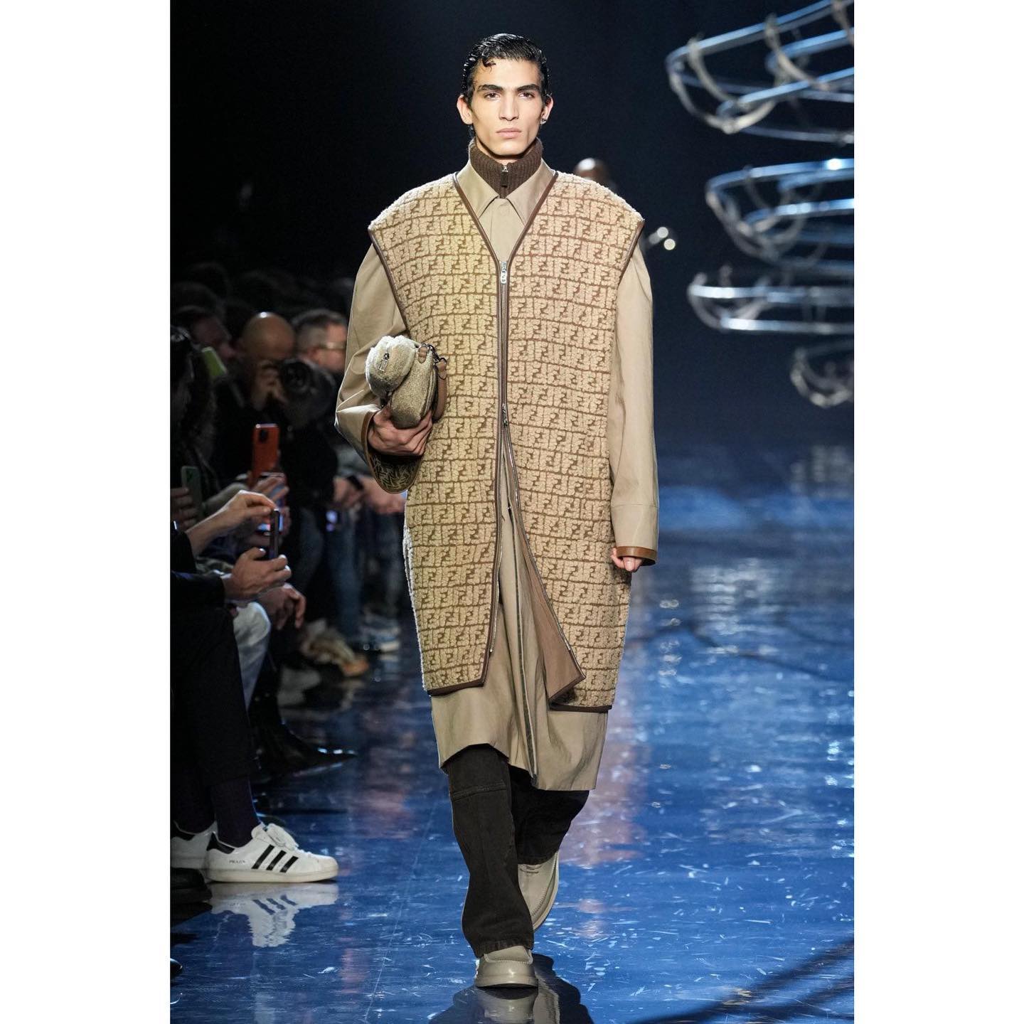 Hristo (@hristo_marinov5969 ) debut for Fendi FW23. Styling by Julian Ganio, hair by Guido Palau, make-up by Peter Philips, casting by DM Casting.