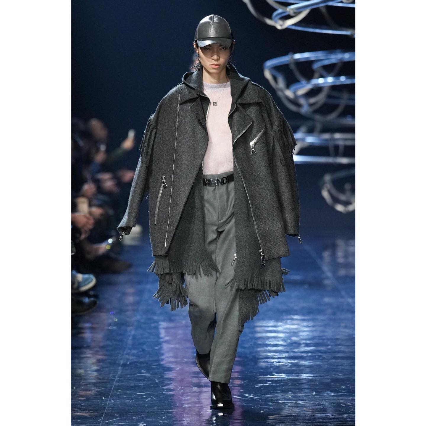 Lan (@lan_dear.yang ) debut for Fendi FW23. Styling by Julian Ganio, hair by Guido Palau, make-up by Peter Philips, casting by DM Casting.