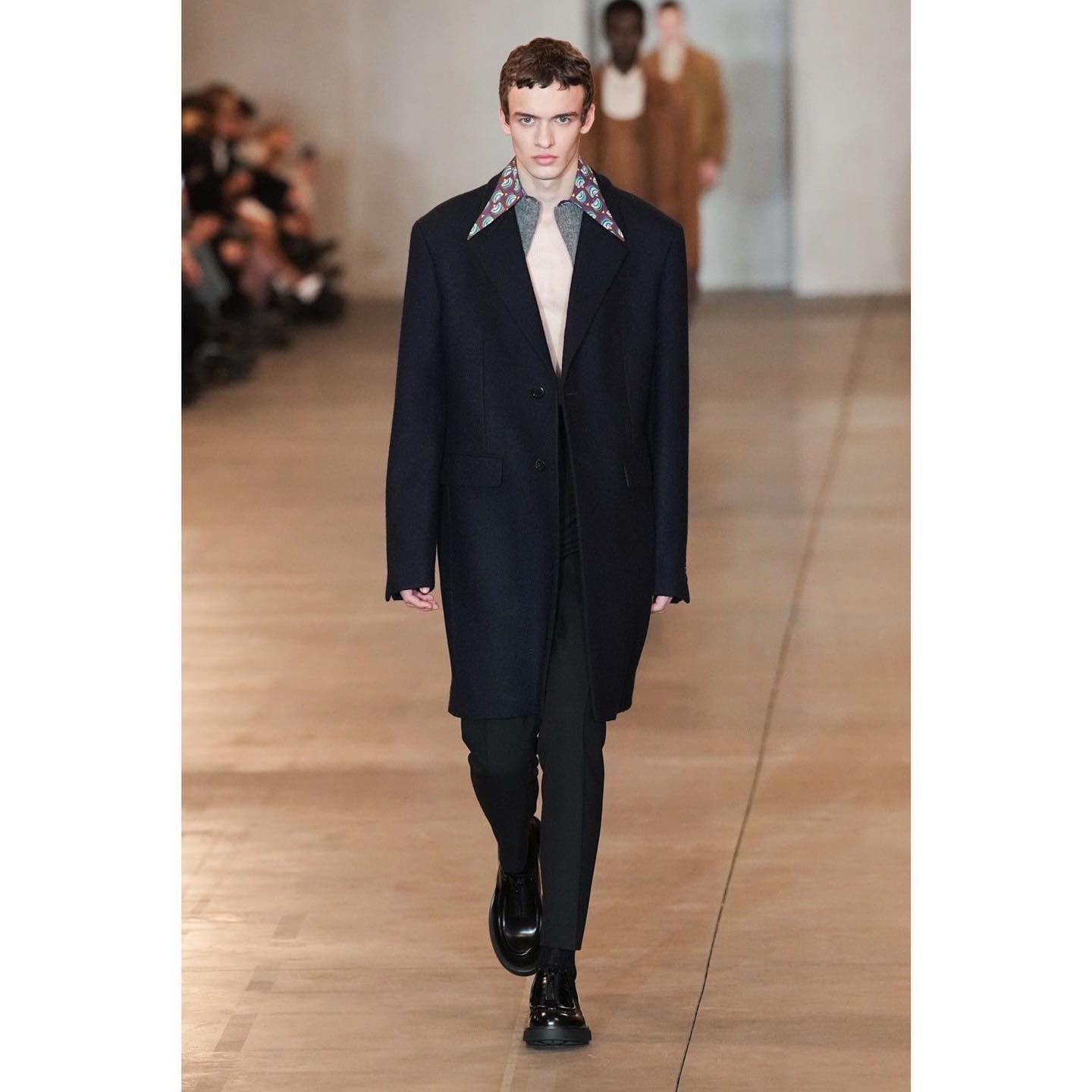 Leo (@leo.cremer ) exclusive debut for Prada FW23. Styling by Olivier Rizzo, hair by Guido Palau, make-up by Pat McGrath, casting by Ashley Brokaw.