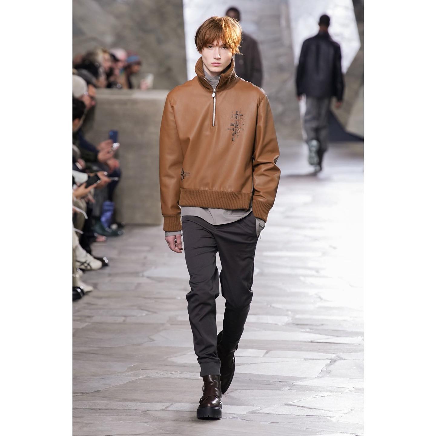 Lewin (@lewin104k ) for Hermes FW23. Styling by Beat Bolliger, casting by Sophie Bruynoghe.