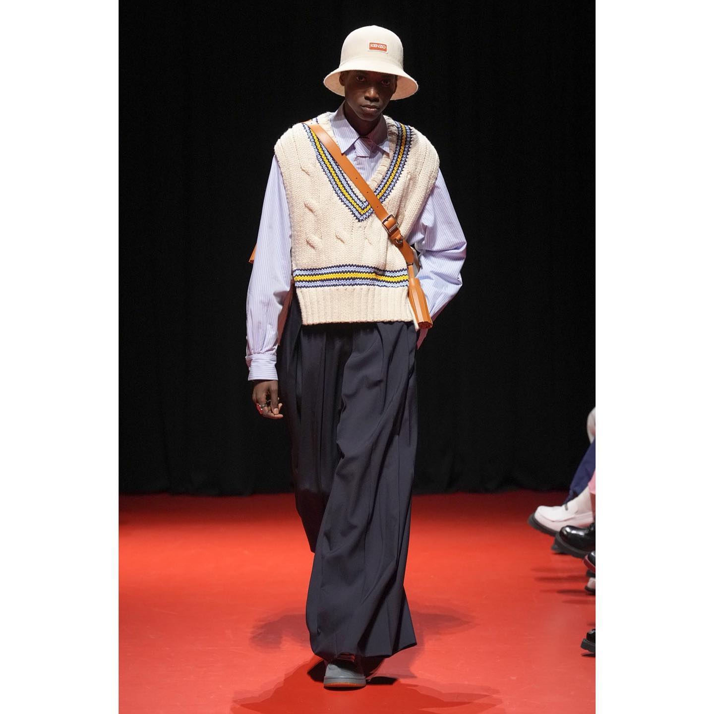 Sidy (@not.seed ) for Kenzo FW23. Styling by Marq Rise, casting by Samuel Ellis for DM Casting.