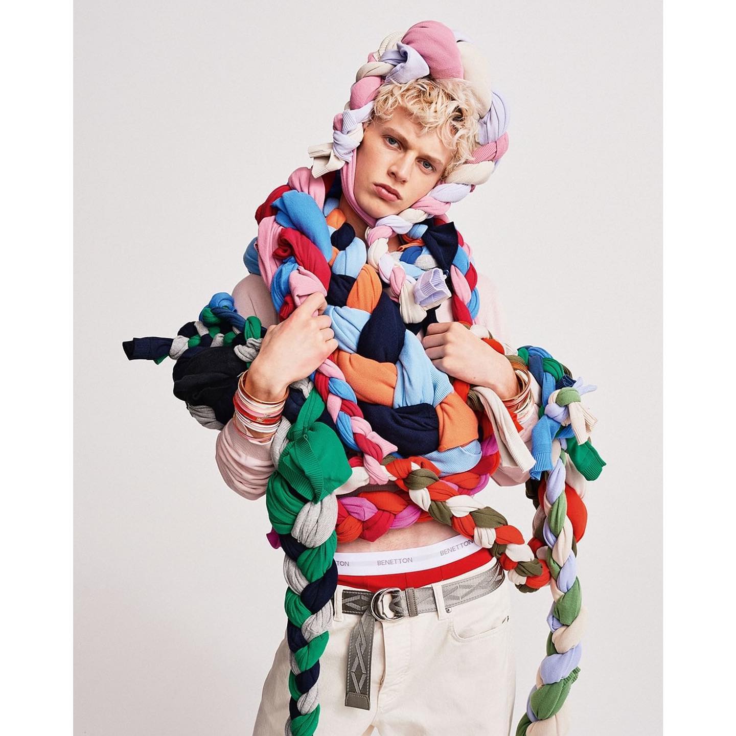 Aarich (@paahcserohcseg ) for Benetton SS23 Campaign. Photography by Mattia Savio, styling by Margherita Moro, hair by Franco Gobbi, make-up by Elena Bettanello, casting by Simo Bart.