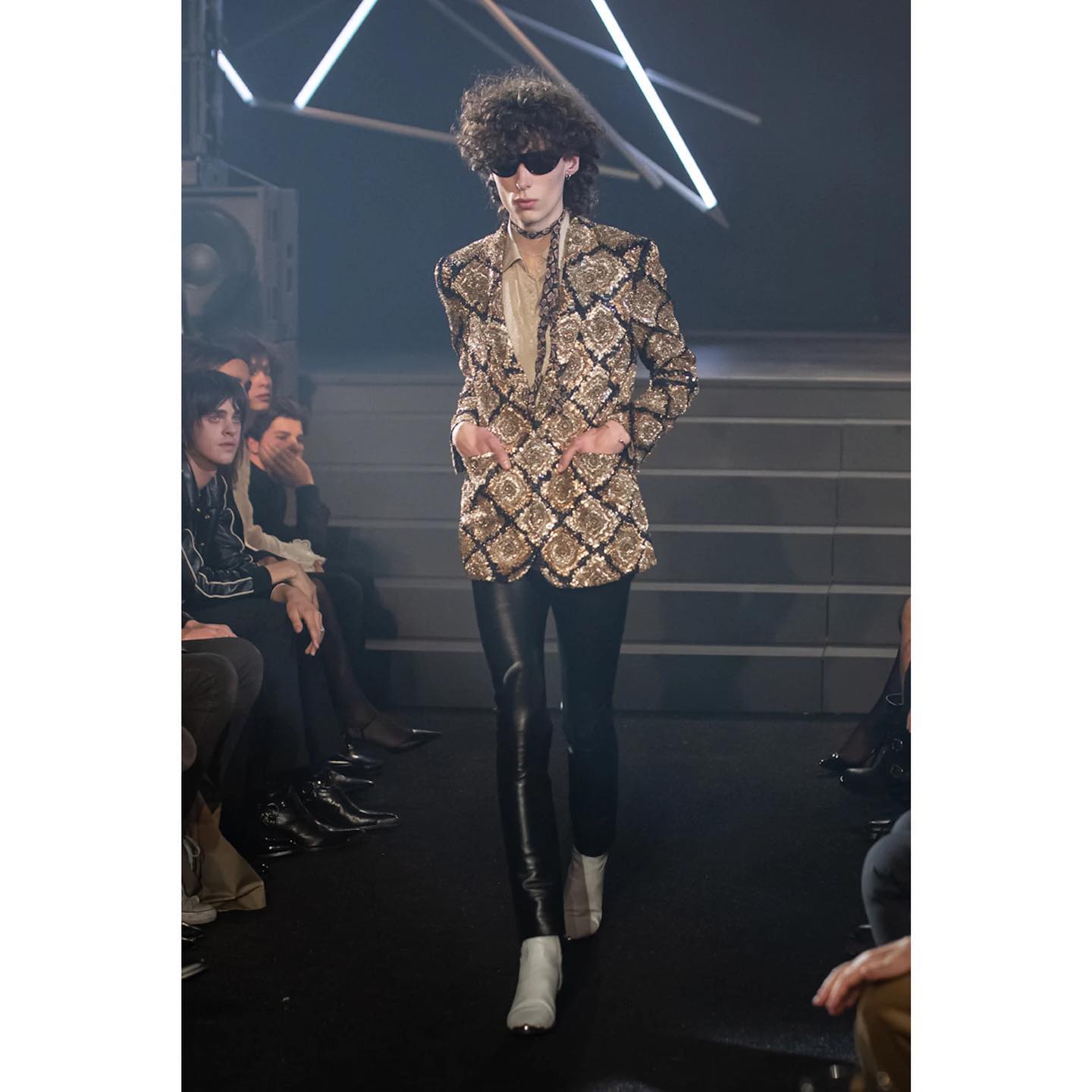 Alois for Celine FW23 Exclusive. Hair by Esther Langham, make-up by Aaron De May, casting by Natalie Hazzout.