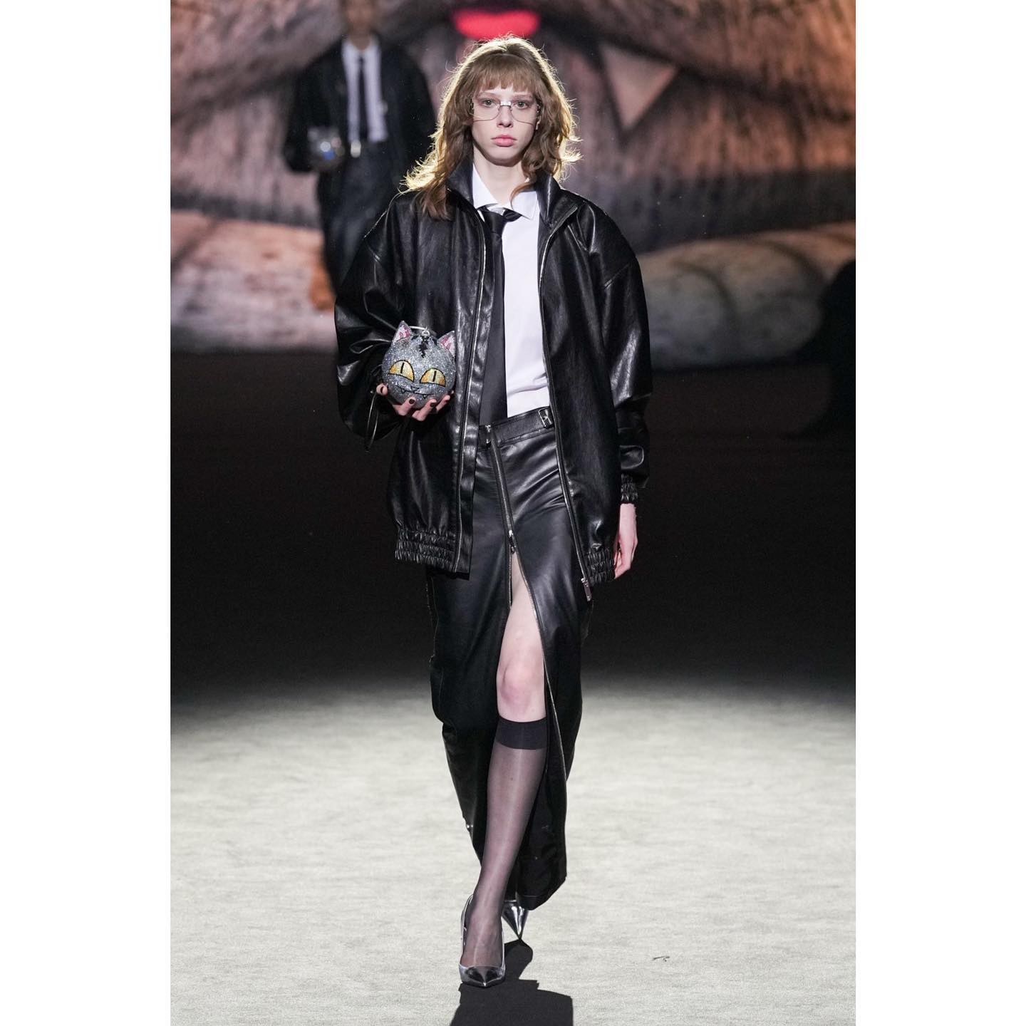 Apollonia (@apo.stoi ) for GCDS FW23. Styling by Anna Trevelyan, hair by Jawara, casting by AAMØ.