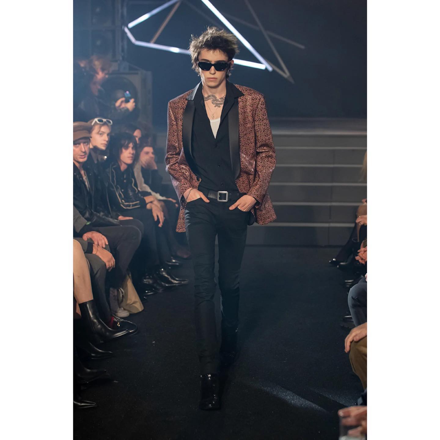 Emil (@3mil01 ) for Celine FW23 Exclusive. Hair by Esther Langham, make-up by Aaron De May, casting by Natalie Hazzout.