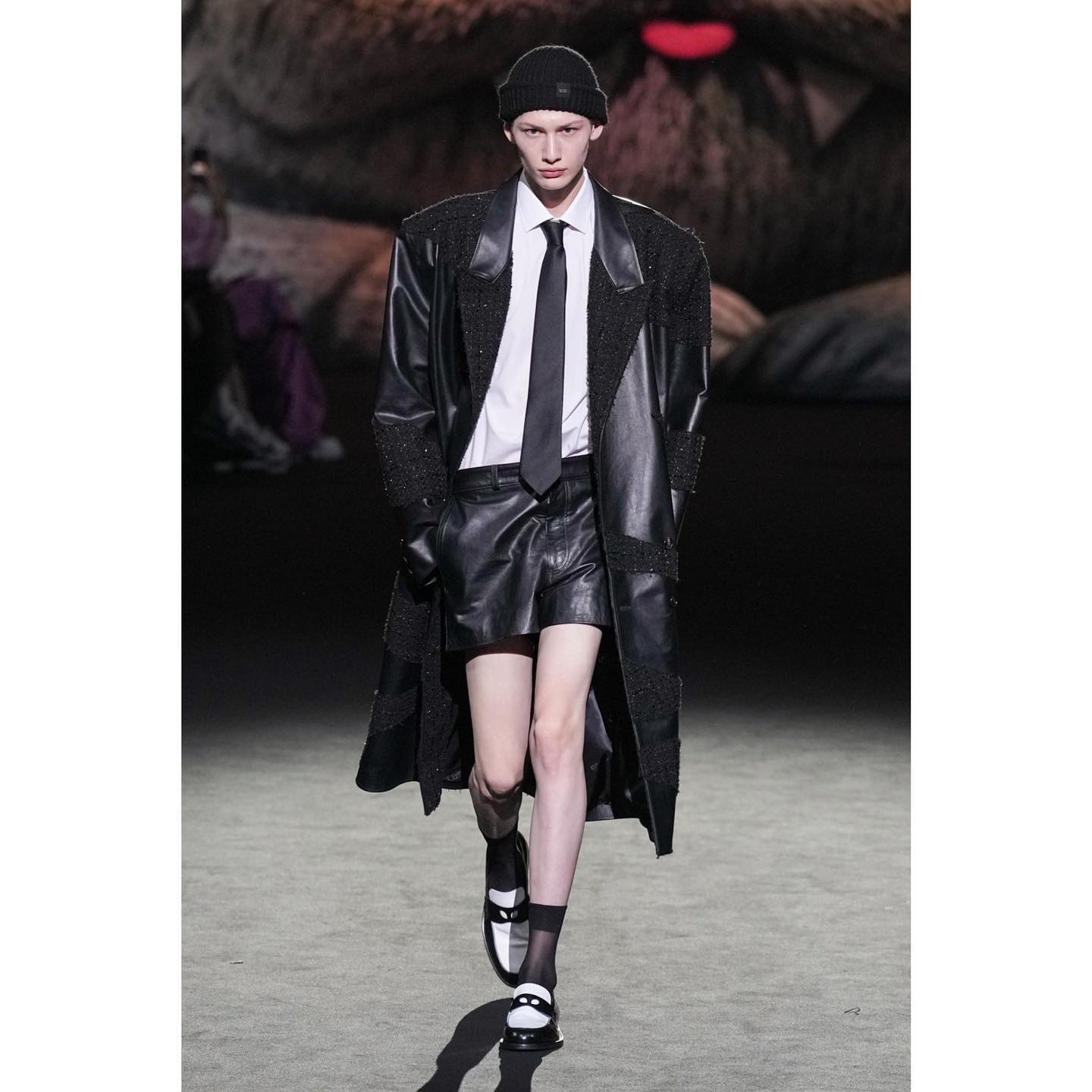 Lucas T (@fanta.nyl ) for GCDS FW23. Styling by Anna Trevelyan, hair by Jawara, casting by AAMØ.