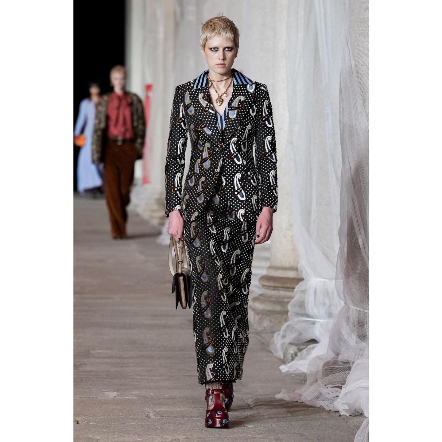Nikita (@nikita_ypersiel ) debut for Etro FW23. Styling by Gabriella Karefa-Johnson, casting by DM Casting.