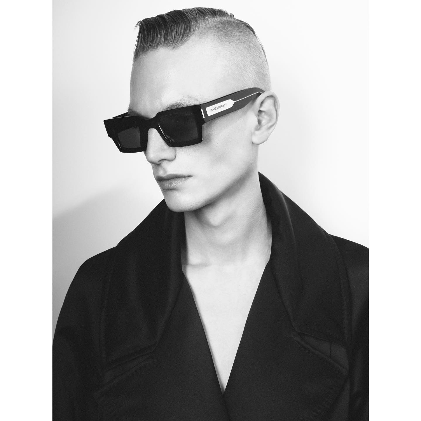 Jannis (@jannishanselmann ) for Saint Laurent Eyewear Campaign. Photography by David Sims, styling by Paul Sinclaire, hair by Duffy, make-up by Lucia Pieroni, casting by Samuel Ellis for DM Casting.