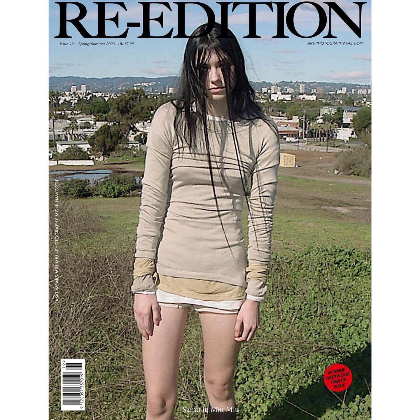 Samu (@kadonnutsamu ) on the cover of Re-Edition Magazine. Photography by Moni Haworth, styling by Lotta Volkova, hair by Dylan Chalves, make-up by Yadim Carranza.
