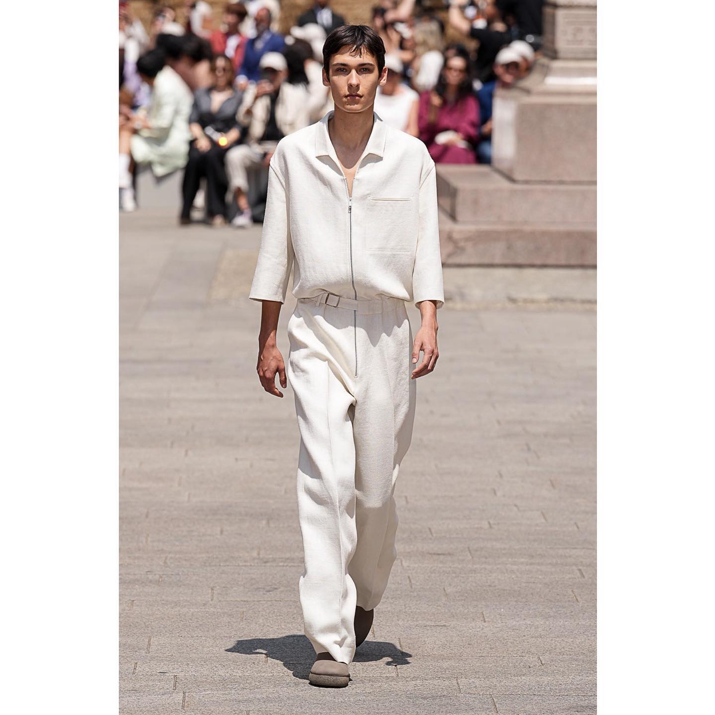 Bruno(@bruno_krahl ) for Zegna SS24. Styling by Julie Ragolia, casting by Ben Grimes.