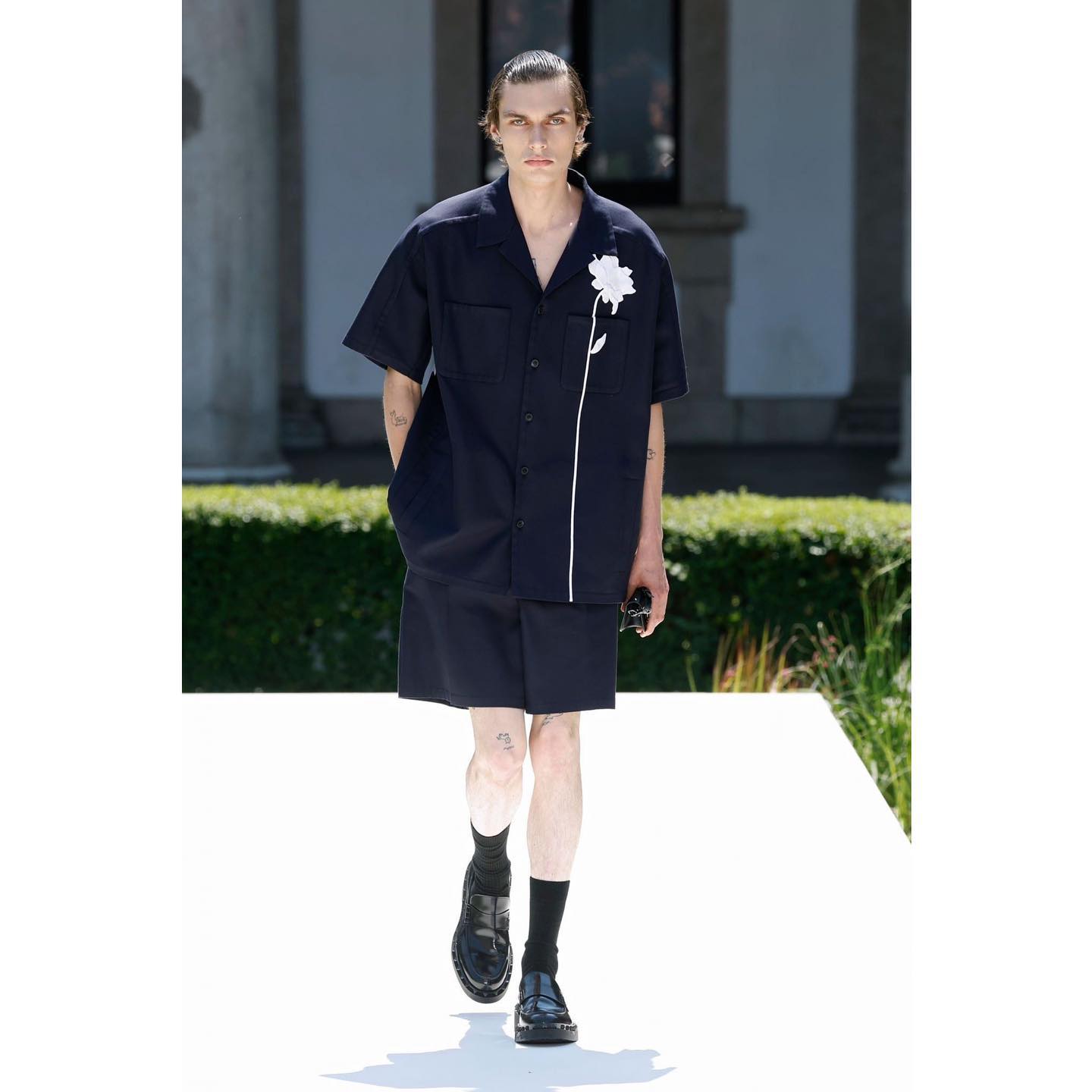 Cas (@casvu ) for Valentino SS24. Styling by Joe McKenna, hair by Guido Palau, make-up by Pat McGrath, casting by Carlo Savoldi and Patrizia Pilotti.