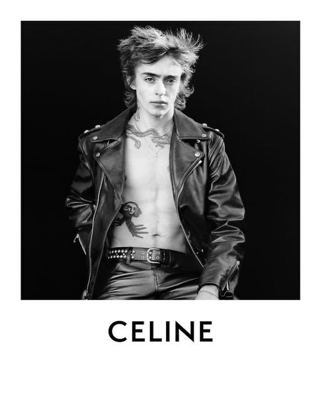 Emil (@3mil01 ) for Celine Winter 23 Campaign, photographed by Hedi Slimane.