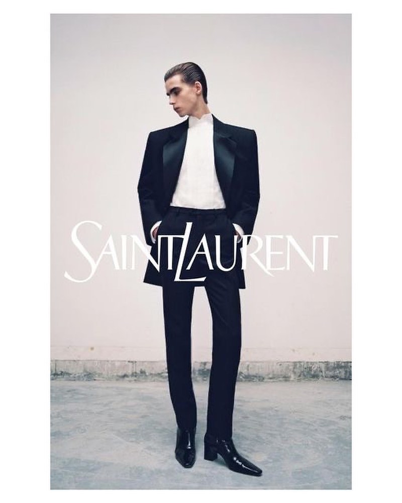 Frederic (@worldbyfred ) and Jannis (@jannishanselmann ) for Saint Laurent SS24. Photography by Stef Mitchell, styling by Paul Sinclaire, hair by Duffy, casting by Samuel Ellis for DM Casting.