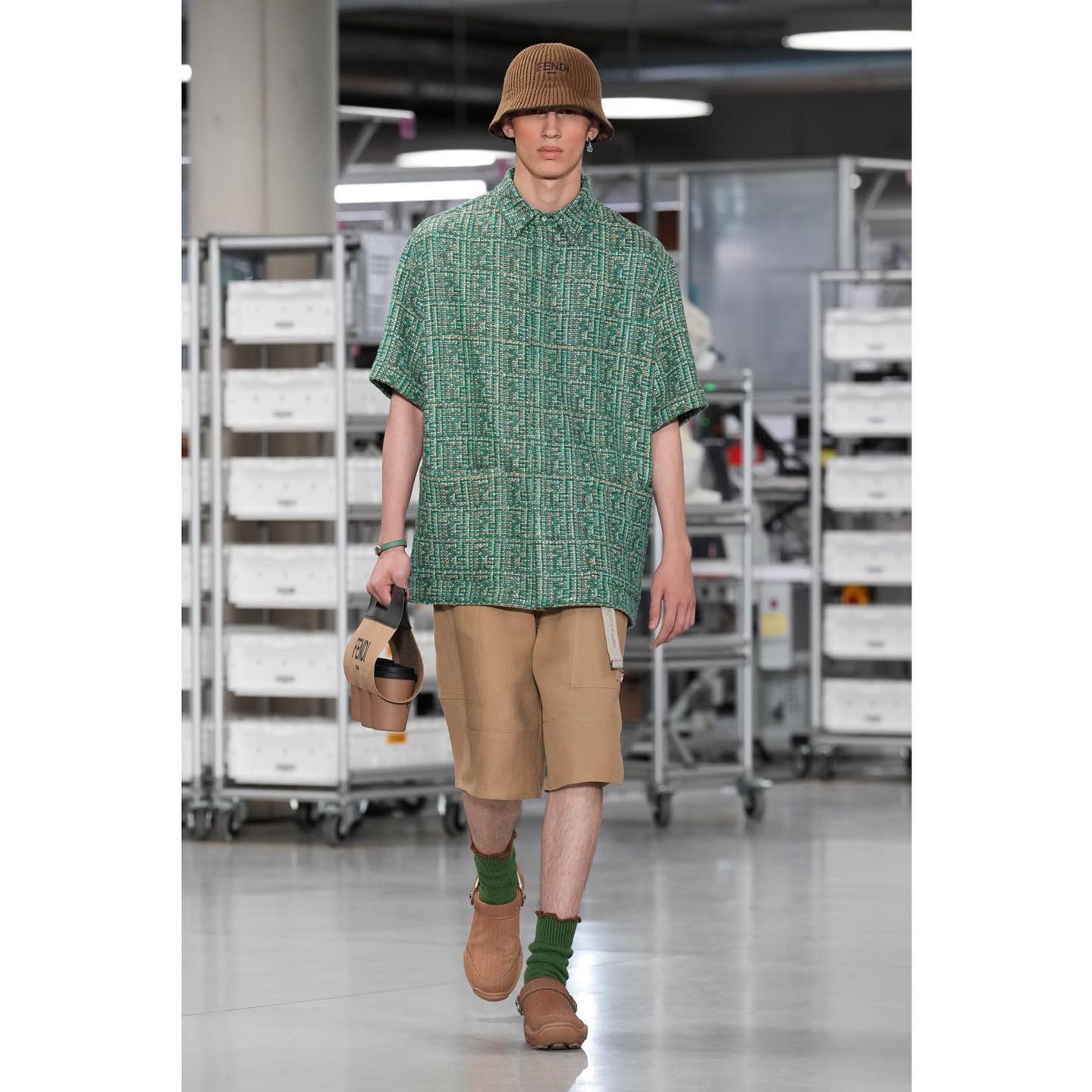 Kaplan (@kapo.h ) for Fendi SS24. Styling by Julian Ganio, hair by Gary Gill, make-up by Daniel Sallstrom, casting by DM Casting.
