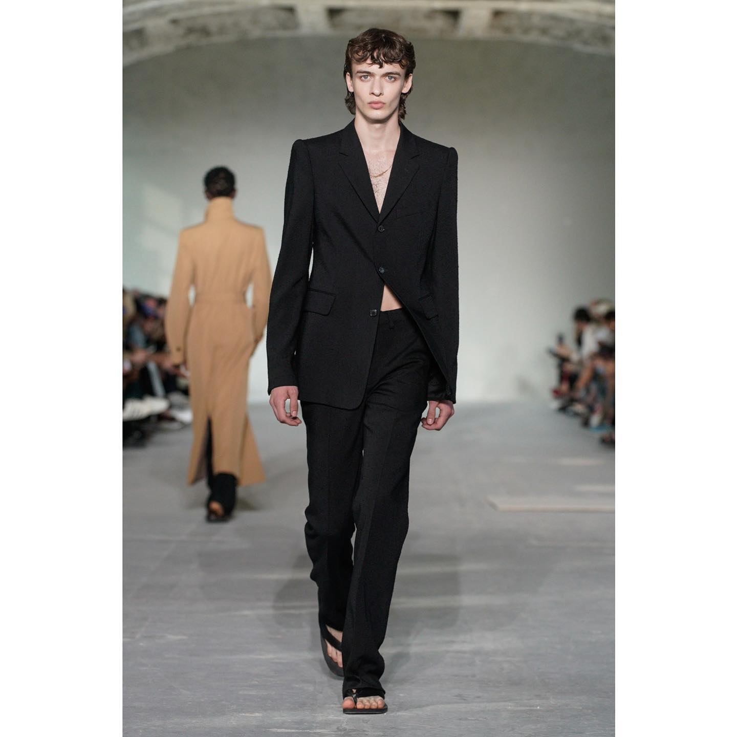 Leo (@leo.cremer ) for Dries Van Noten SS24. Styling by Nancy Rhode, casting by Piergiorgio for DM Casting.