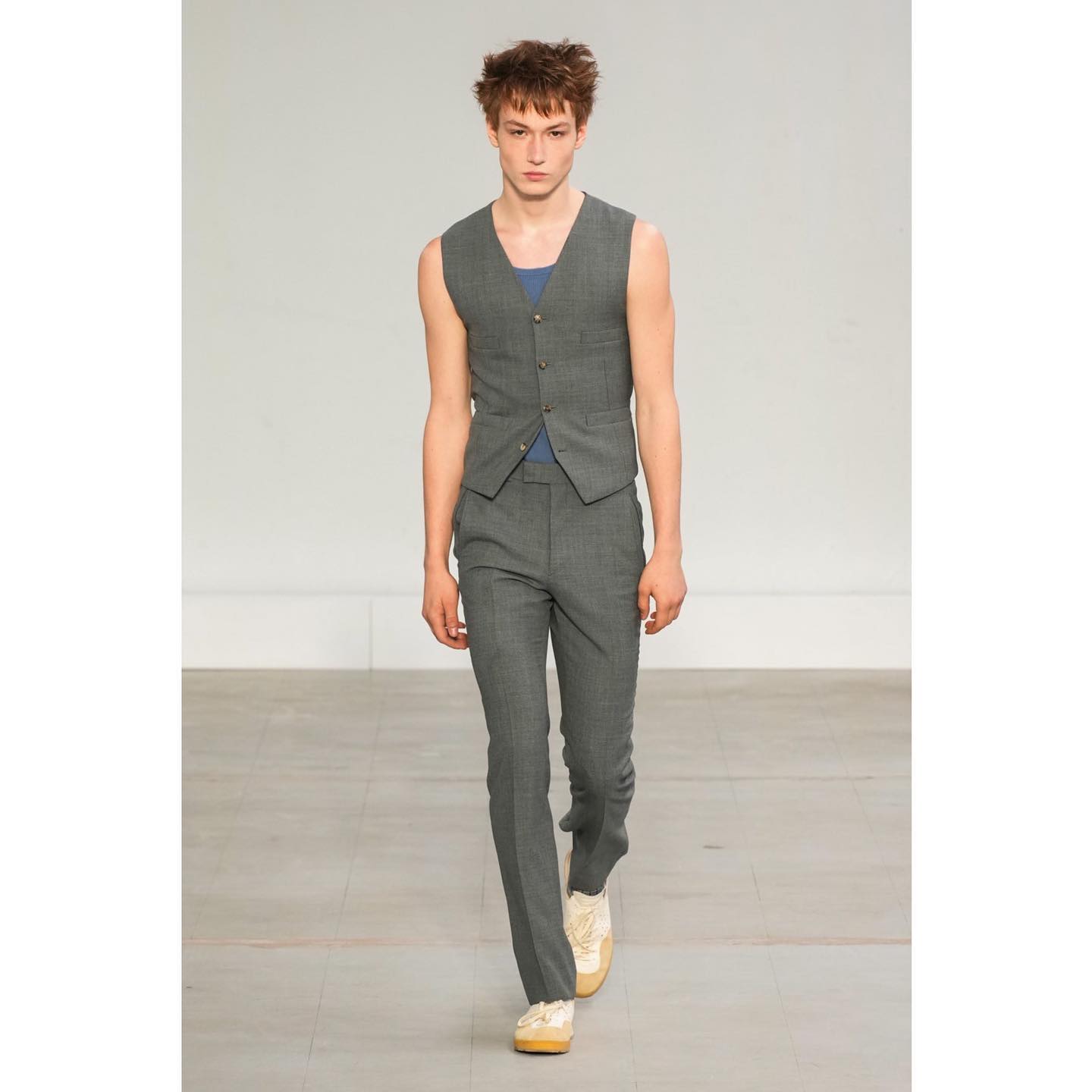 Lewin (@lewinallenberg ) for Paul Smith SS24. Styling by Julian Ganio, casting by Ben Grimes.