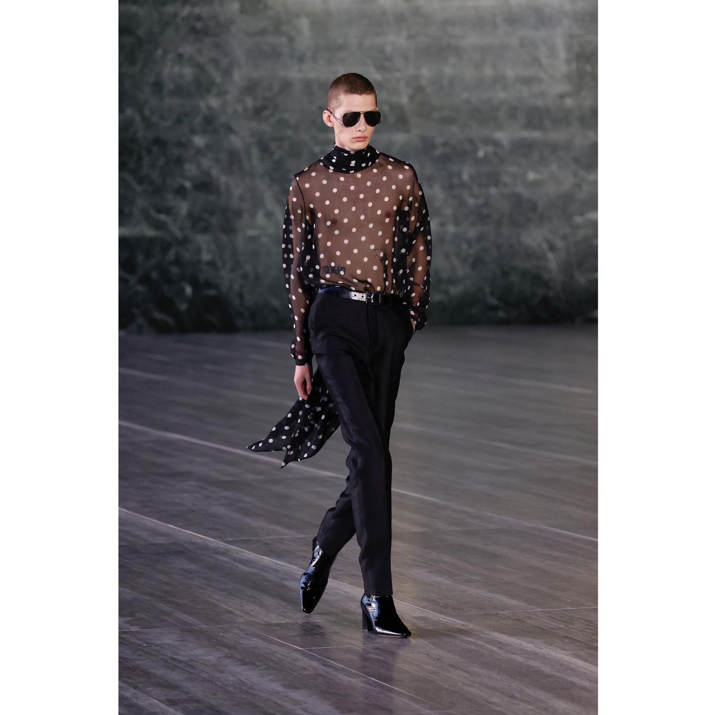 Lucas T (@fantanxl ) for Saint Laurent SS24. Styling by Paul Sinclaire, hair by Duffy, casting by Samuel Ellis for DM Casting.