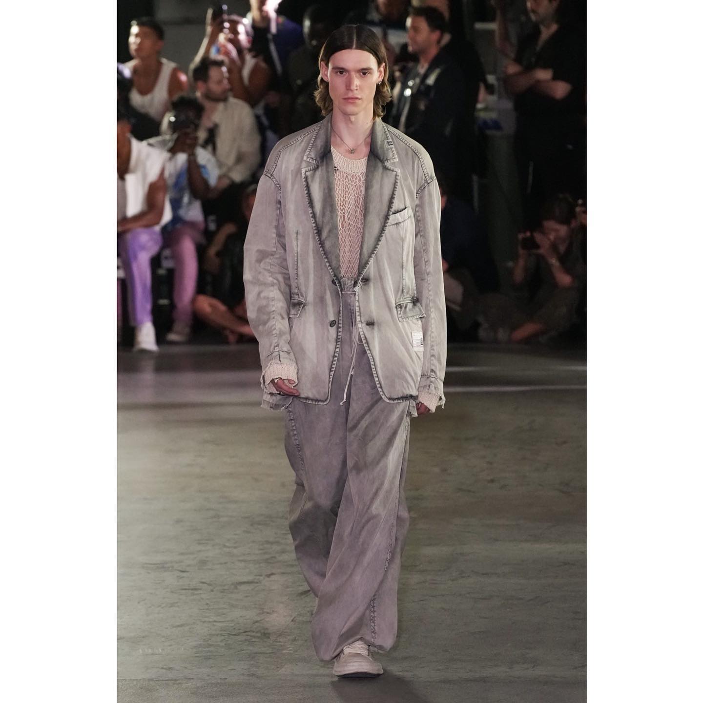 Mattis (@mattiswuyts ), Apollonia (@apo.stoi ) and Edwin (@_edwintay ) for Maison Mihara Yasuhiro SS24, casting by Rene De Bathory.