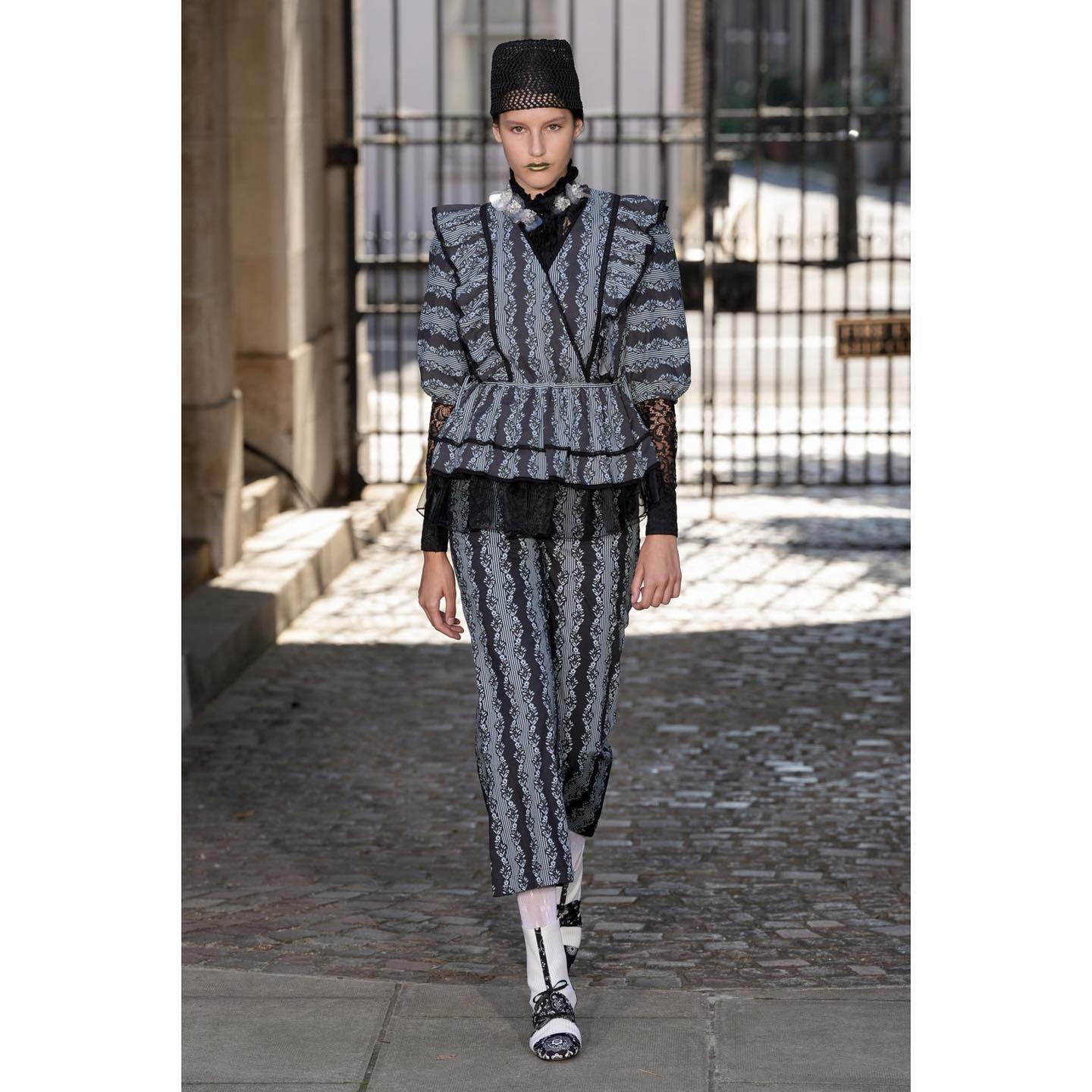 Astrid (@astrid.wagemakers ) for Bora Aksu SS24, casting by Noah Shelley.